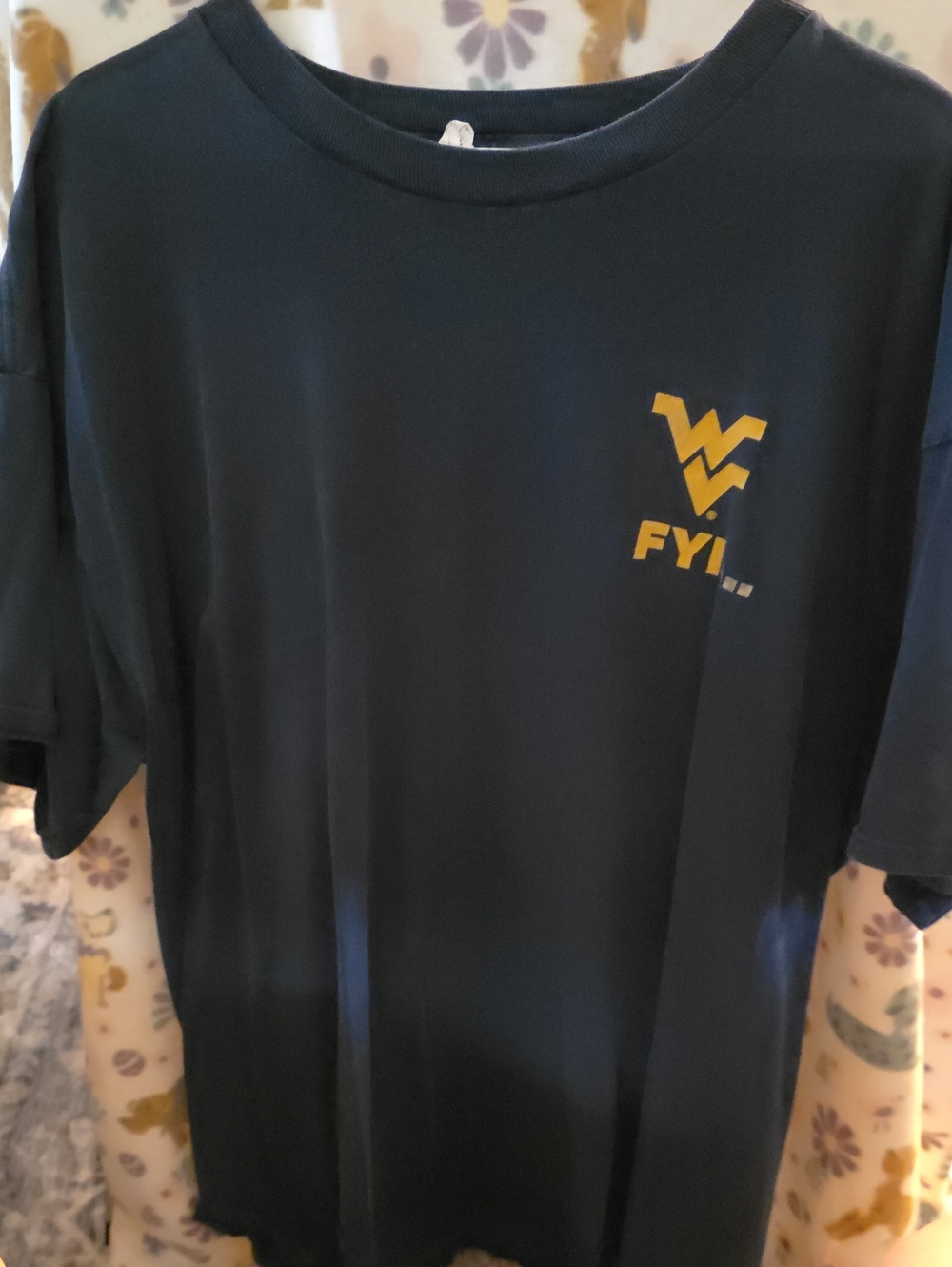 Alstyle Navy Short-Sleeve Tee with Yellow FYI Logo